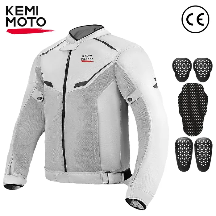 Veste de moto respirante pour hommes printemps ete protections certifiees CE maille souple cyclisme motocross tenue tout terrain