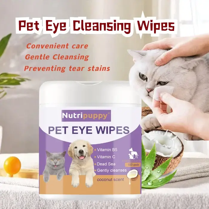 Lingettes humides pour les yeux pour chiens et chats, détachant, sans irritation, produits de nettoy