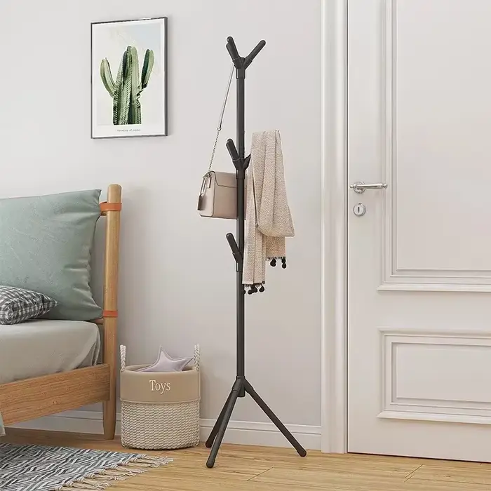 Porte-vêtements sur pied en forme de branche d'arbre moderne avec crochets multiples pour salon et chambre à coucher Blanc ou Rouge