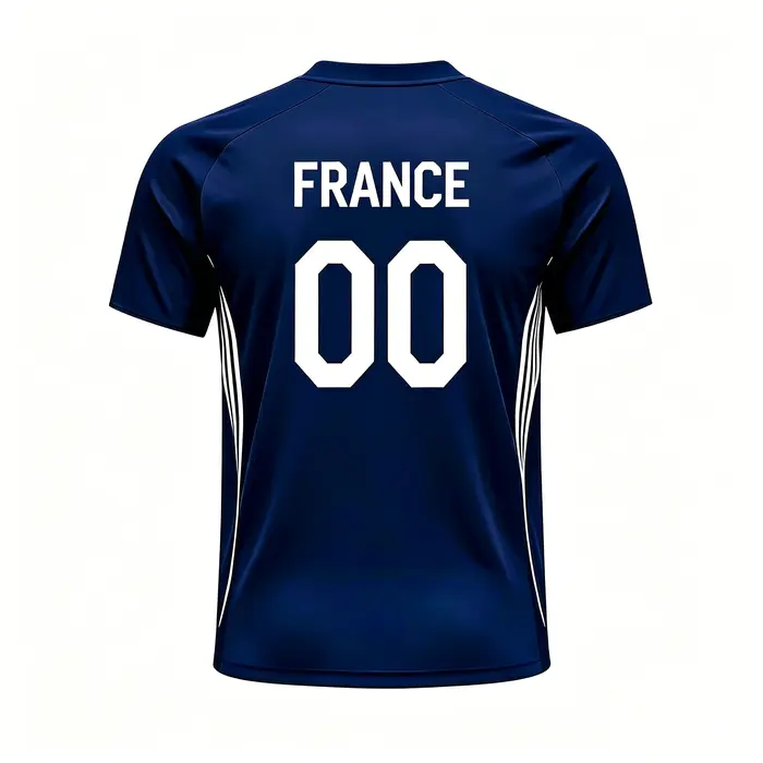 Maillot de football imprimé drapeau français 2026, T-shirt de sport à séchage rapide, uniforme d'entraînement pour supporters, livraison directe disponible
