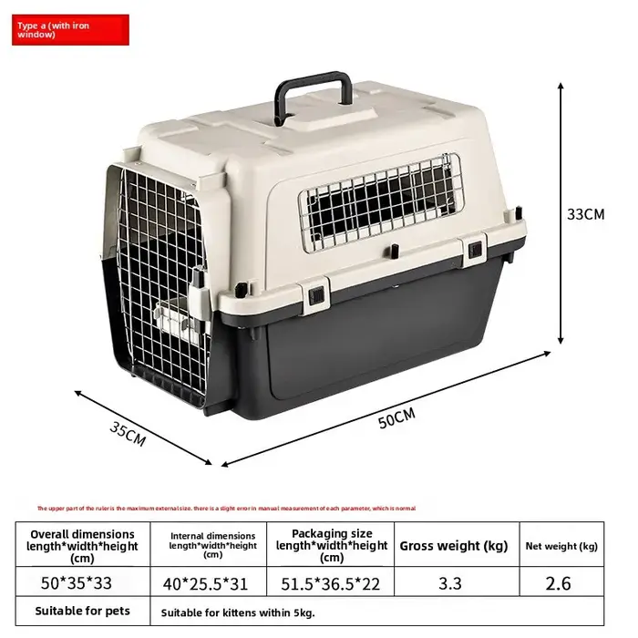 Mallette d'aviation pour animaux de compagnie transporteur roulant en plastique compagnie aérienne a