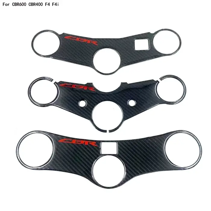 Pour Honda CBR600 CBR400 F4 F4i 99-07 06 fibre de carbone 3D Triple arbre décalcomanie Pad pince sup