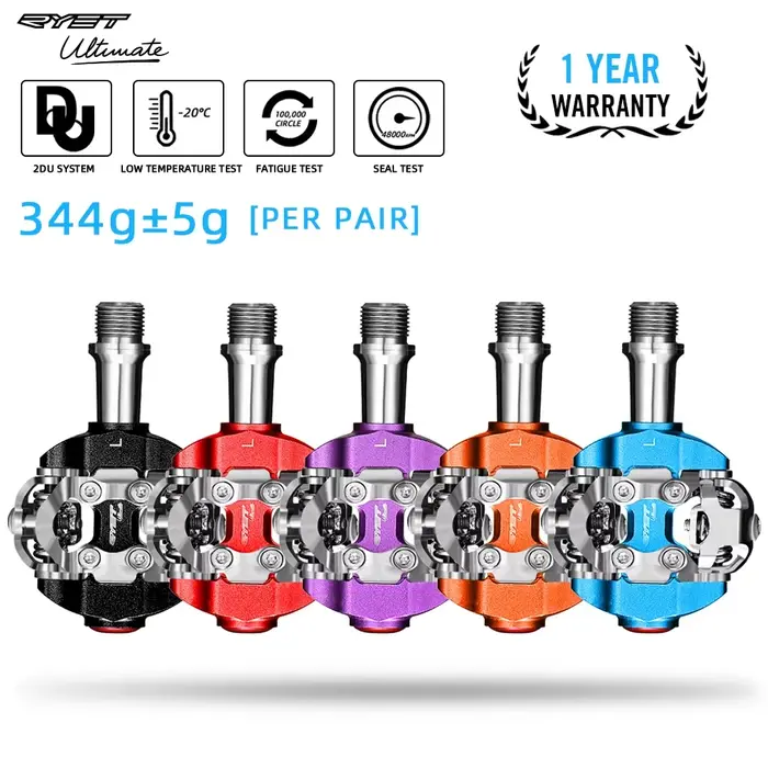 Nouveau RYET vtt pédale SPD Clipless ultraléger VTT pédales vélo double plate-forme pied de lit Clip