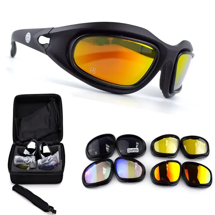 Lunettes militaires anti-UV pour randonnée, vélo, pêche et tir à l'air comprimé en extérieur