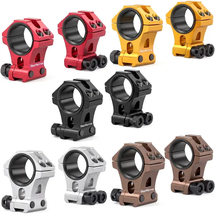 Supports de lunette de visée WESTHUNTER à profil haut, 1'' 30mm, usinés CNC, pour accessoires de chasse