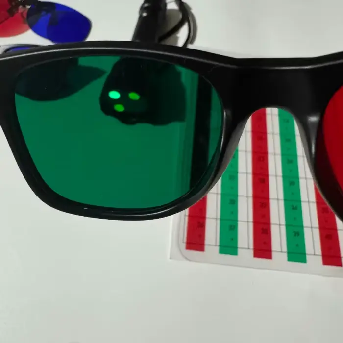 Lunettes 3D correction vision amblyopie entraînement adolescents - Cadre noir bleu vert montagne