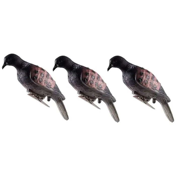 Kit 3 pièces leurres pigeons bioniques - Décors protection jardin et chasse aux oiseaux accessoire