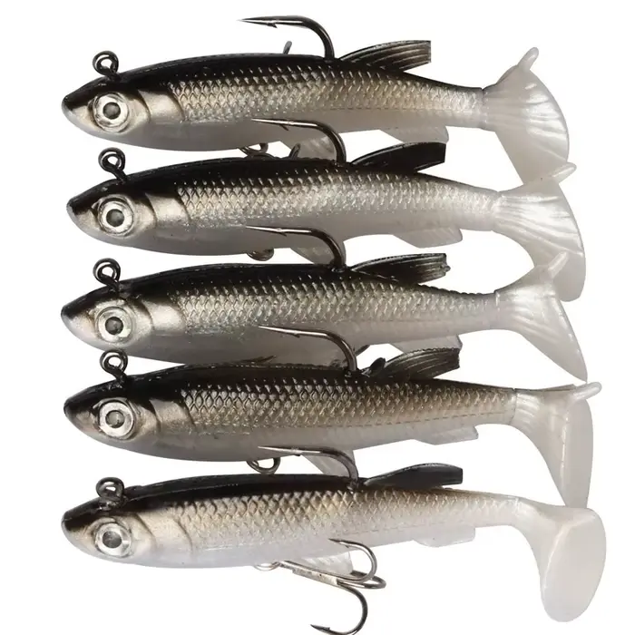 5 pièces Kit leurre de pêche leurre souple 8 cm/ 2