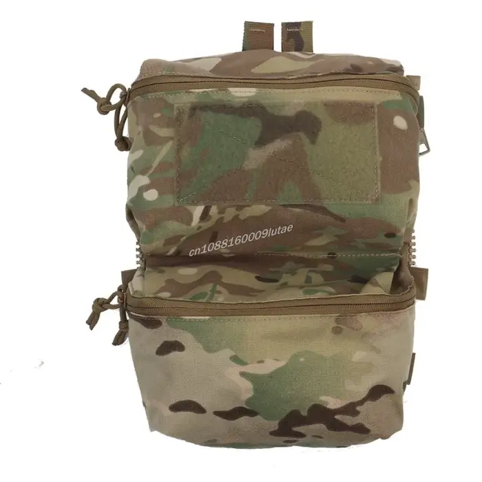Panneau dorsal tactique FCPC V5 double poche extensible pour sac d'eau et équipement