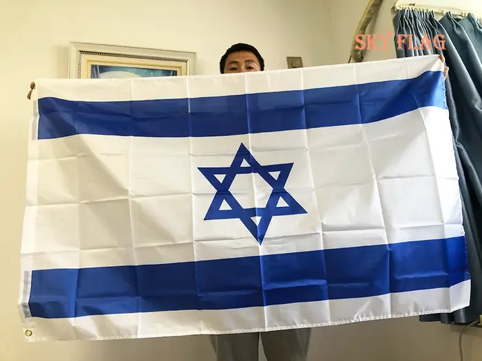 SKY FLAG Drapeau national israélien 90x150cm, bannière suspendue en Polyester ISR IL, drapeaux natio