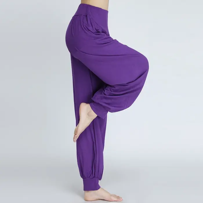 Pantalons de danse pour femmes, pieds amples, justaucorps à jambes larges, pantalons longs pour prat