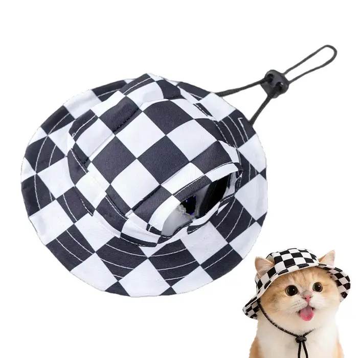Chapeau pour chien à imprimé mignon pour chiens de petite et moyenne taille, casquette réglable pour
