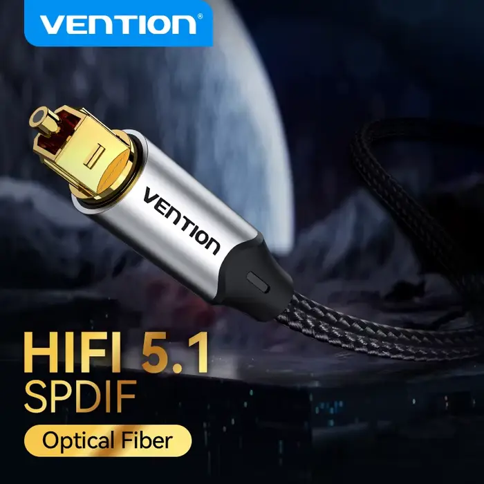 Vention câble à fibres optiques numérique Toslink SPDIF câble Coaxial pour amplificateurs lecteur Xbox PS5 câble de barre de son câble Audio optique