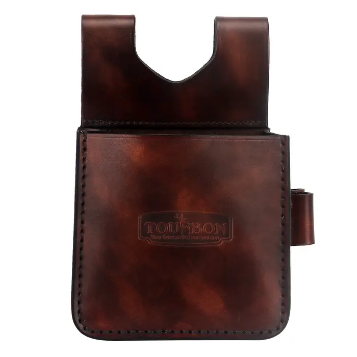 Sac d'Attache pour Munitions de Célébration avec Boucles de Balles Étui de Tir en Cuir Argenté Occasions Spéciales Tir Sportif Cadeau Passions