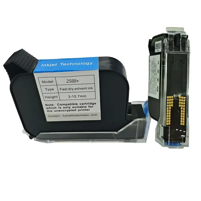 YAOMATEC 2588 2588 + 2588 + M 12.7mm cartouche d'encre à base de solvant écologique à séchage rapide