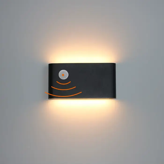 Applique murale LED moderne avec capteur de mouvement extérieur, étanche, avec corps humain, envoi d
