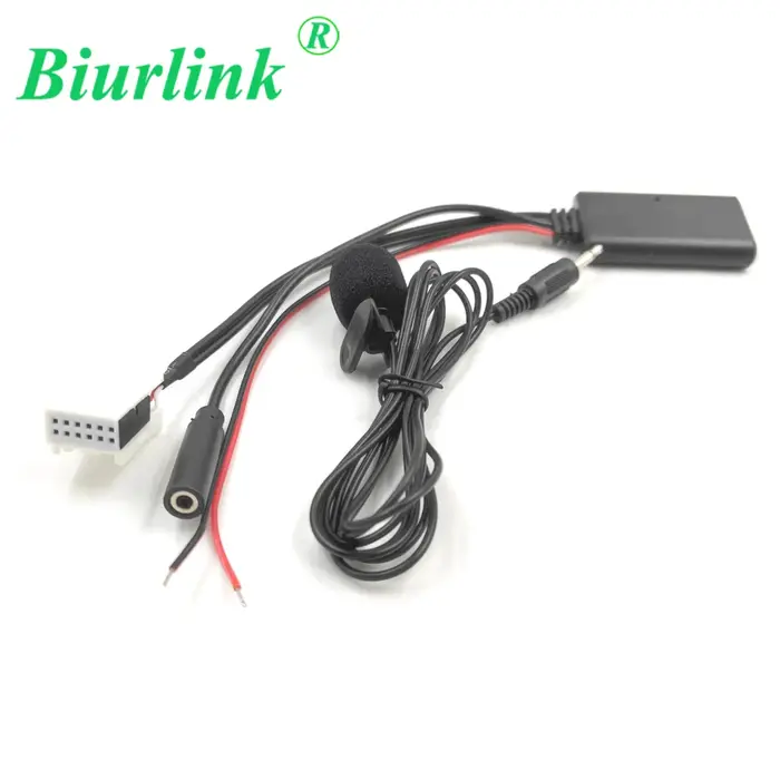 Biurlink 12Pin Audio sans fil dans Bluetooth 5.0 Microphone adaptateur de câble Aux pour Audi A3 TT 