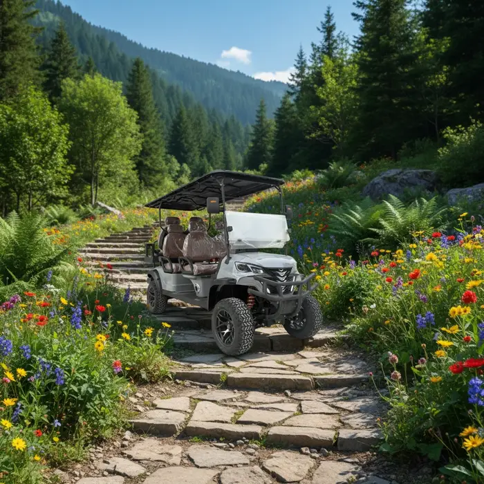 Voiturette de golf à essence 6 places adaptée aux clubs de chasse