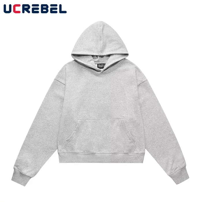 Sweat à Capuche à Manches sulfpour Homme, Vêtement Décontracté, Couleur Unie, PVD, Automne