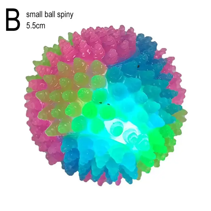 Balle lumineuse pour animaux de compagnie, jouet LED clignotant pour chiot, balle élastique lumineus