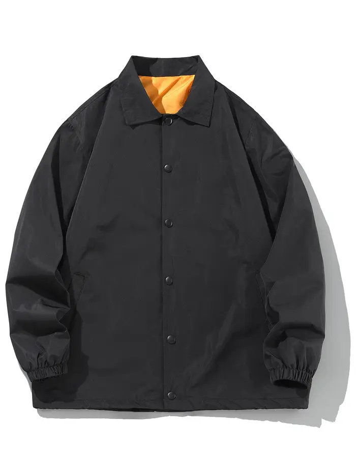 Veste à revers pour hommes, pour l'extérieur, décontractée, assortie avec tout, mode, couleur unie, 