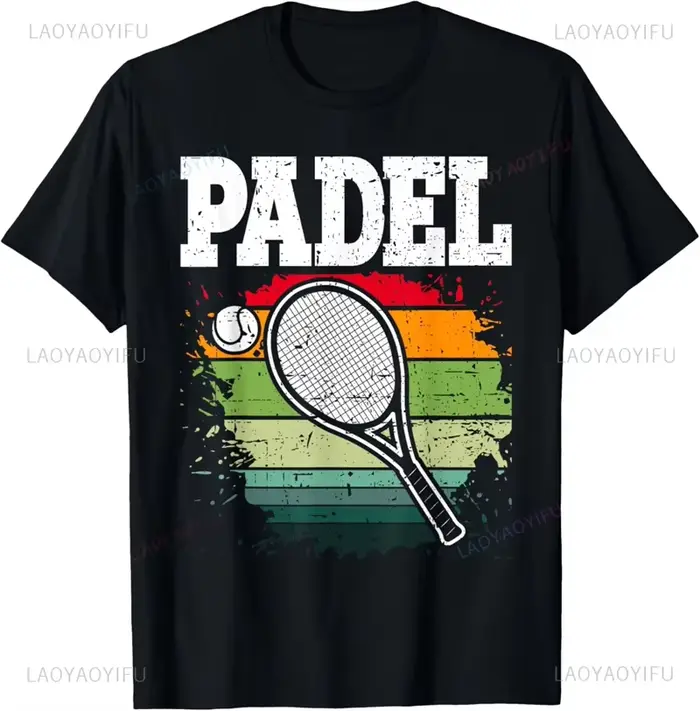 Padel Tennis Sport T-shirt unisexe Simple impression 3D décontracté mode à manches courtes T-shirt é