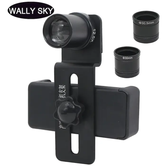 Clip de téléphone pour Microscope avec objectif oculaire 12.5X, adaptateur de montage de téléphone p