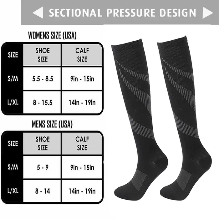 Chaussettes de compression sport pour hommes