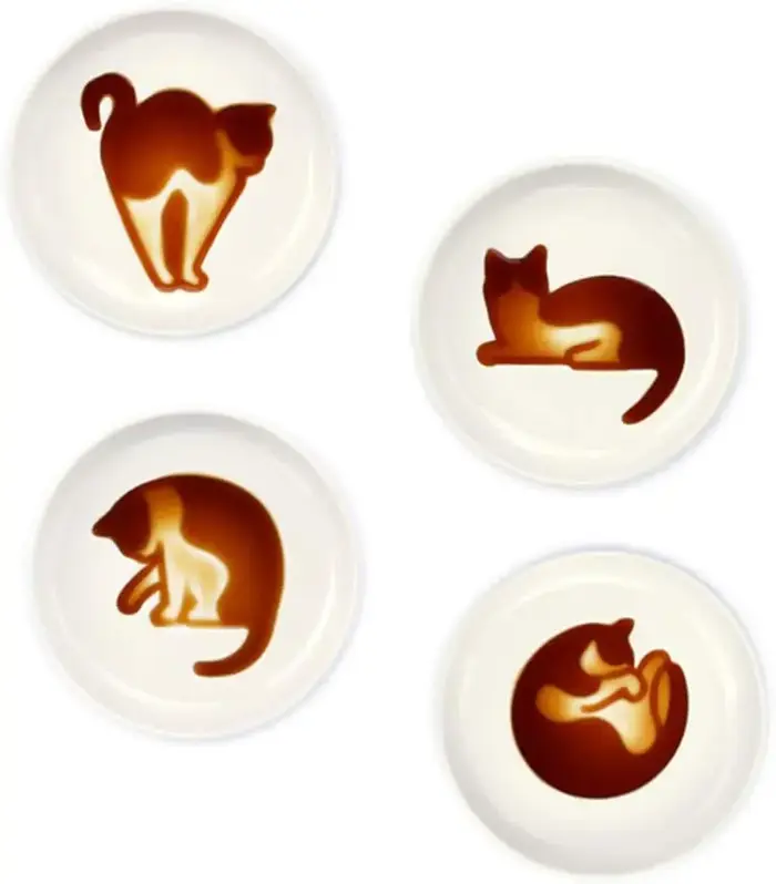 Plat à Sauce en céramique, assiette à assaisonnement en Relief pour chat, Mini bol latéral, plats à 