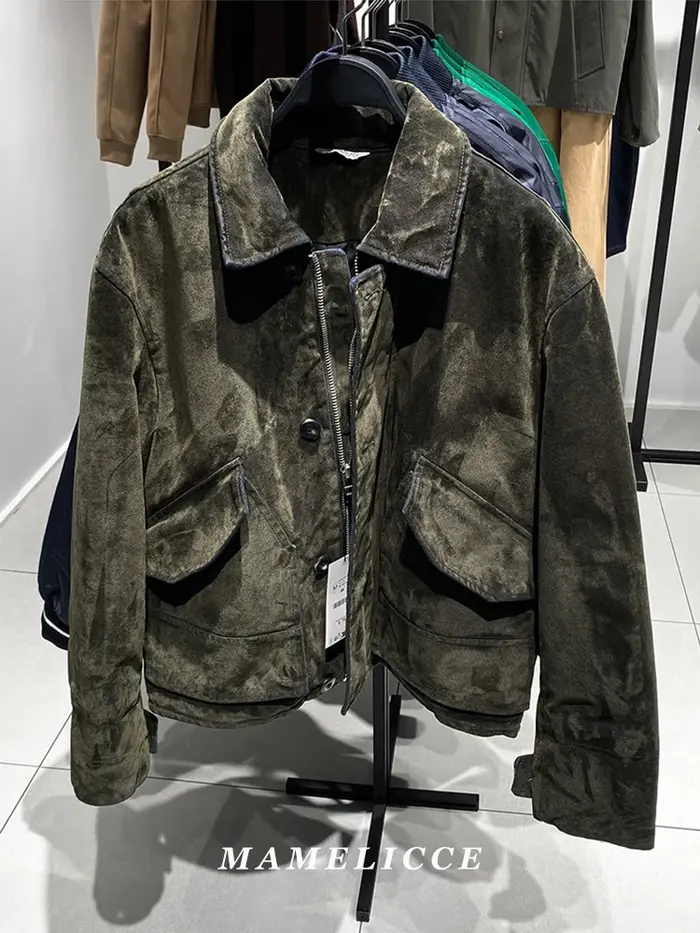 MAMELICCE design Original Vintage style vieilli veste vêtements pour hommes manteau armée vert coton