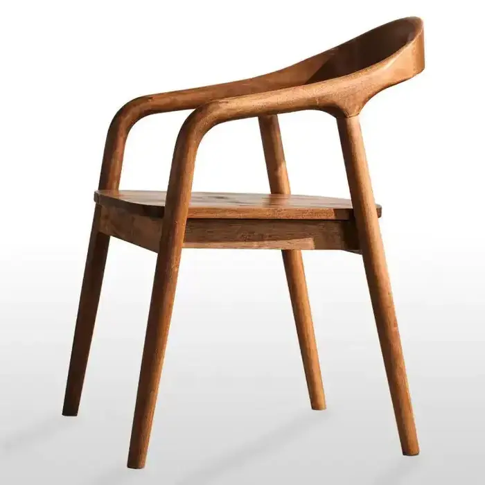 Chaises de table à manger avec dossier en bois massif, chaise de salle à manger de loisirs, luxe abo