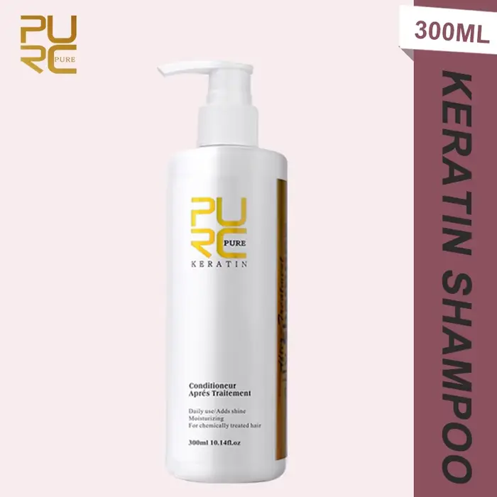 PURC – shampooing purifiant, 300ml, après-shampoing pour lisser les cheveux, traitement à la kératin
