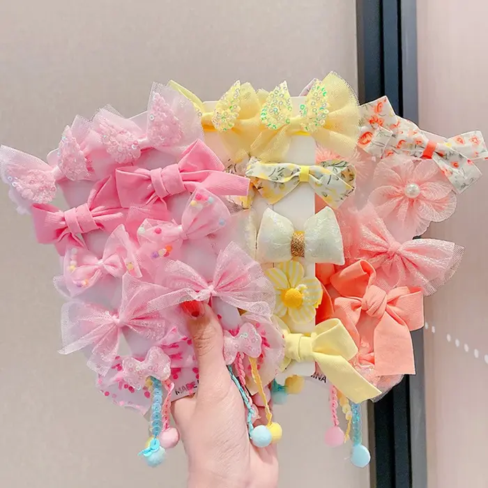 [Ensemble de 10 pièces] épingle à cheveux à nœud pour enfants, nouvelle princesse mignonne pour fill