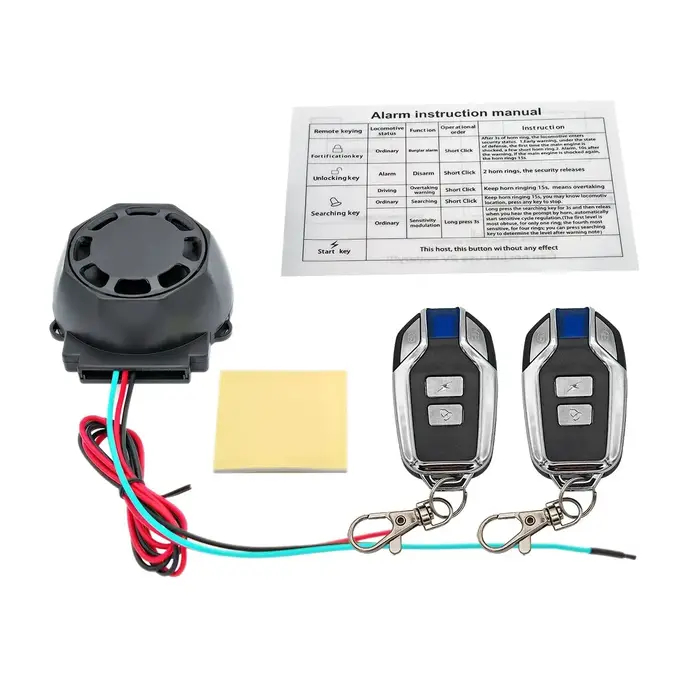 Alarme antivol de moto de Type universel, alarme de vibrations, télécommande, recherche de voiture, 