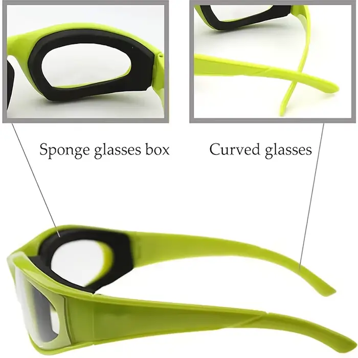 Verres à oignon protecteurs anti-éclaboussures pour cuisine barbecue sécurité préparation aliments occasions spéciales noire verte