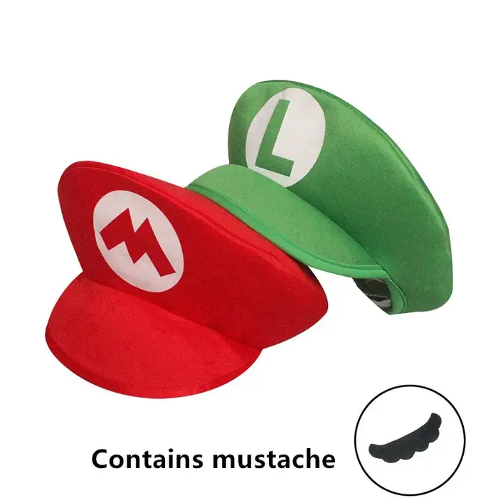 Chapeau de Cosplay de dessin animé Super Marios Bros Luigi, jouets classiques, figurine d'anime d'ha