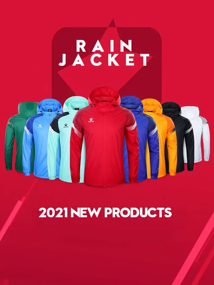 KELME hommes coupe-vent veste de course football enfant à capuche coupe-vent manteau Couple formatio