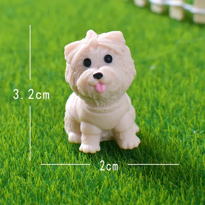 Chien chiot bricolage fée jardin Miniatures Micro paysage Animal Figurine ornement belle chanceux St