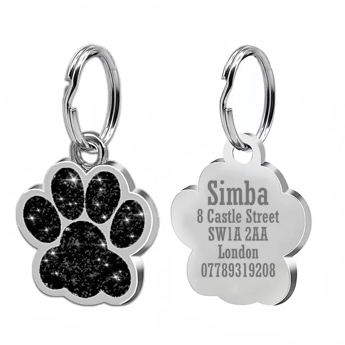 Étiquettes de plaque personnalisées gratuites pour chien et chat, nom d'identification pour chiot gr