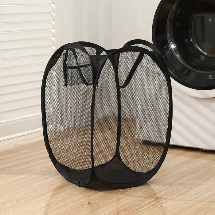 Panier à linge pliable en maille Pop-up, panier à vêtements Portable pour un lavage et un rangement 