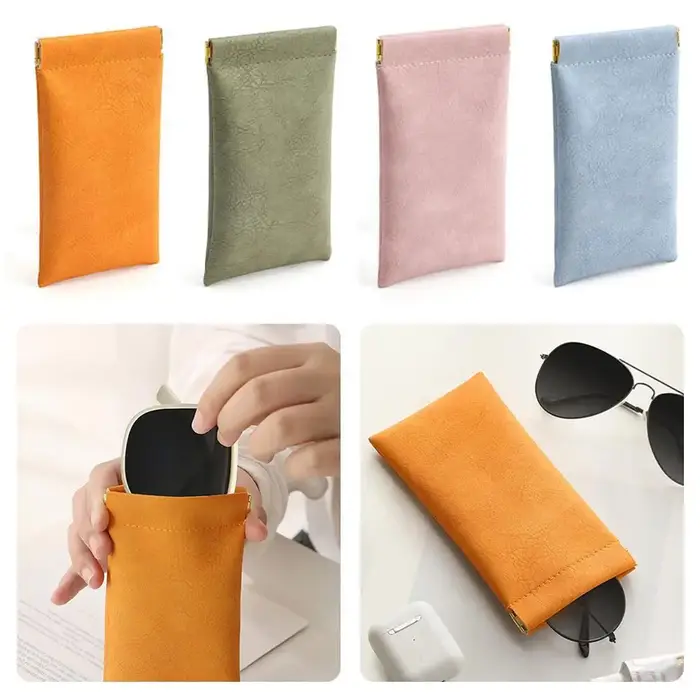 Sac de rangement pour lunettes à domicile, Texture Cortex, rangement pour lunettes, bouche en Shrapn
