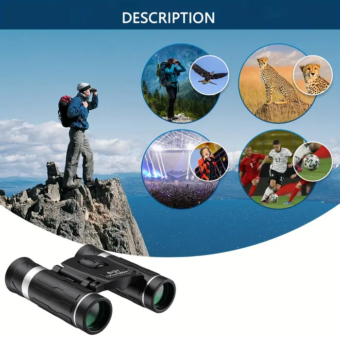 Jumelles 8x21 BAK4 FMC étanches pliables pour chasse camping observation paysage portable