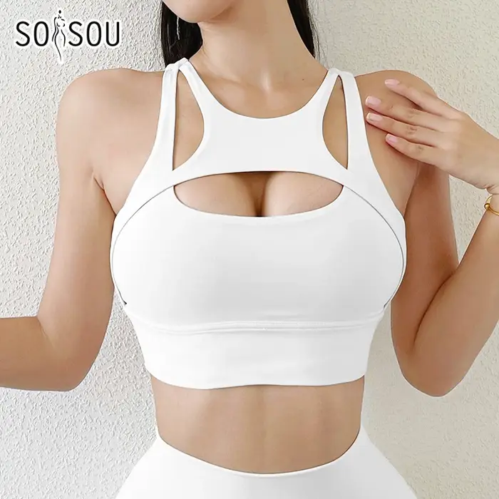 SOISOU – soutien-gorge le plus sexy en Nylon pour femmes, haut de Sport de Yoga, serré, élastique, r