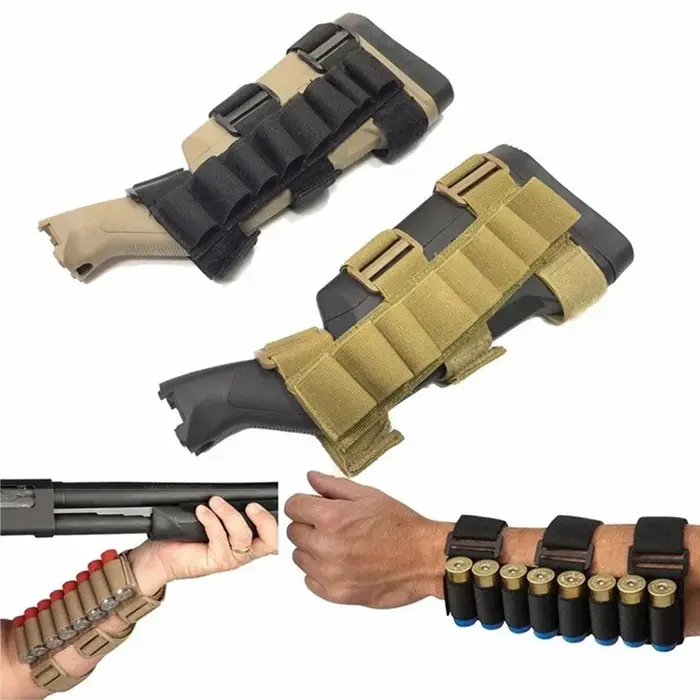 Pochette de bras de munitions tactique à 8 cartouches, porte-coque, cartouche de calibre 12/20, support de cartouche, sac magnétique pour fusil de chasse