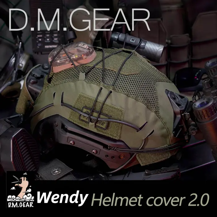 Housse de casque Dmgear Team Wendy Exfil pour casque balistique ou bump - Camouflage Ranger Green