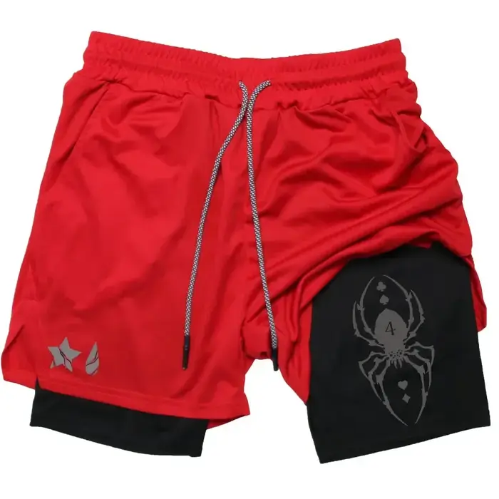 Short de Performance Anime Hunter X Hunter pour hommes, short de Compression 2 en 1 pour course à pi
