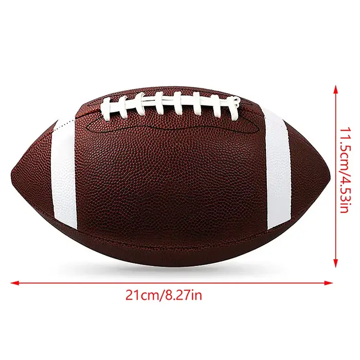 Ballon de rugby PVC standard pour enfants et adultes, football sportif intérieur et extérieur pour le flipper et les parties de jeu