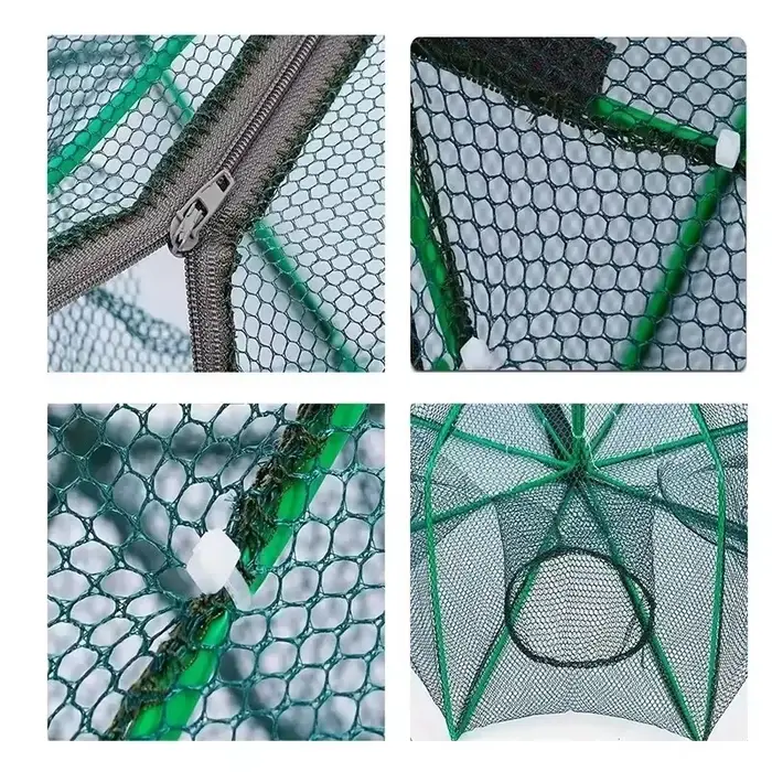Filet de pêche pliable multifilament pour capture de crevettes, crabes, écrevisses et poissons occasions spéciales sorties de pêche