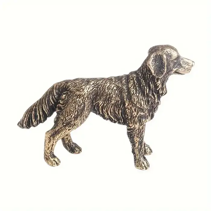 Figurine en laiton pour chien berger porte-bonheur, ornement de bureau d'attraction de richesse insp