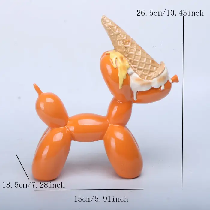 Statue de chien ballon, Sculpture Pop Art moderne pour la décoration de la maison, figurine en résin